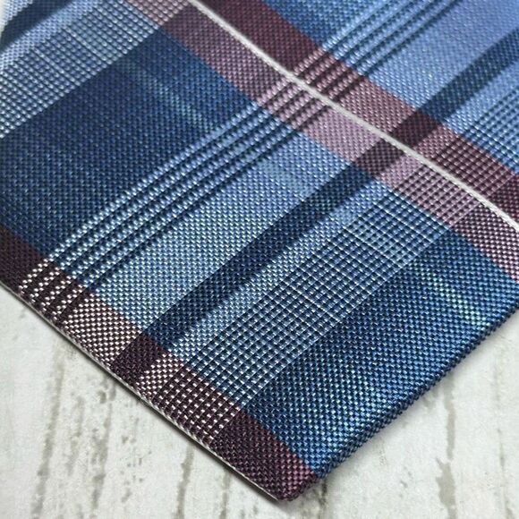 Michael Kors Blue and Pink Patterned Tie Polyester Lyocell - Picture 2 of 4